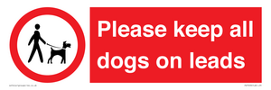 Please keep all dogs on leads